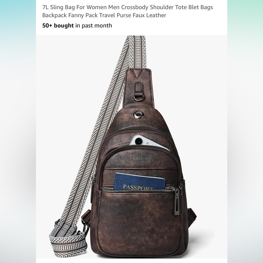 Brown Leather Sling Bag